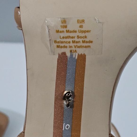 NEW Sam Edelman Kia Sandal Womens 10 Rosa Blush Patent Strappy Block Heel - Picture 12 of 13